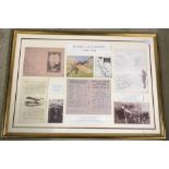 A framed and glazed limited edition facsimile montage commemorating Flying At Hendon 1909-1914.
