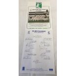 Warwickshire County Cricket Club, set of team autographs from 1994 season.