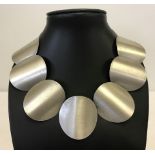 Designer collar style necklace by Ex Novo, Athens, Greece.