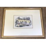 Original 'Larry' Terence Parkes watercolour football cartoon 'Brazil Clones'