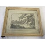 George Morland framed and glazed small litograph.