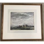 Joseph Edward Slater - watercolour. The Farm & Windmill, Norfolk.