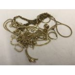 A quantity of 9ct gold scrap/broken jewellery.