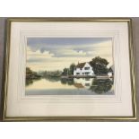 D. Wingcup - watercolour of Horning Ferry, Norfolk.