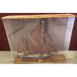 A cased model "Will Everard" sailing barge.