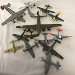 8 Corgi Aviation Archive models of military and commercial aircraft.