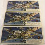 9 Flying Fortress bomber aircraft unmade Airfix model kits.