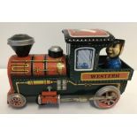 A Modern Toys battery operated tinplate train