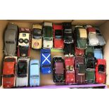 8 rally and 14 unboxed diecast sports cars by Vanguards.