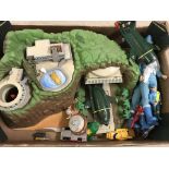 A Tracy Island play set with additional Thunderbird vehicles and character dolls.