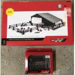 Boxed Britains Farm Building & Accessories Set with boxed farmyard fences.