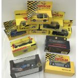 10 boxed diecast Super cars, Sports cars and a Racing Replicas Rally car.