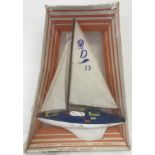 A vintage GS Made in France pond yacht in original box and packaging.
