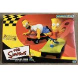 Scalextric The Simpsons Skateboard Chase electric micro slot racing game.