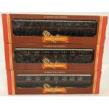 3 boxed Hornby OO gauge LMS coaches.
