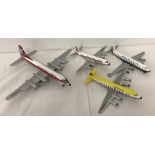 4 Corgi diecast commercial airliners.