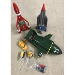 3 Thunderbird vehicles playsets with miniature figures.