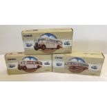 3 boxed Corgi Classic Commercials buses.