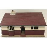 A wooden kit built single storey house.