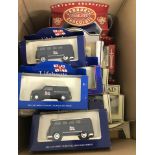 A box of approx. 25 Lledo Models of Yesteryear diecast vans and cars to include Lifeboat livery.