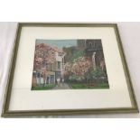A.W.Freeborn, Norwich artist, signed watercolour with gouache added of St. Gregory's Alley, Norwich.