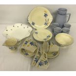 A collection of vintage china to include an Art Deco Grindley part coffee set.