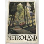 "Metro-Land" guide book issued by Metropolitan Railway with photos, colour pictures and maps.