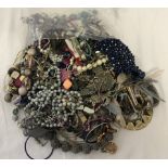 A large quantity of costume jewellery.