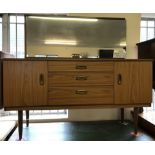 A vintage Schreiber mirror backed sideboard with 2 cupboards and 3 drawers.