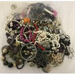 A large quantity of costume jewellery.