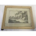 George Morland framed and glazed small lithograph.