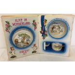 A boxed Johnson Brothers ceramic 'Alice in Wonderland Nursery Set'