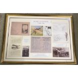 A framed and glazed limited edition facsimile montage commemorating Flying At Hendon 1909-1914.