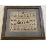 A framed and glazed print of the gentlemen of The Eton Society 1911.