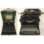A vintage cased portable Remington typewriter.
