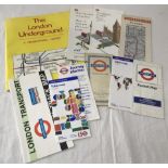 A selection of London Transport maps and leaflets dating from the 1950's - 2000's.
