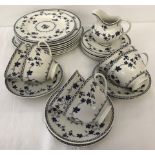 A quantity of blue and white "Yorktown" pattern Royal Doulton ceramics.