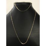 A 9ct gold 18" inch chain.