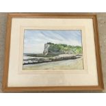A framed and glazed watercolour of St.Margarets Bay, signed to lower right.