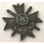 German WWII pattern Kriegsverdienstkreuz War Merit Cross with cross swords.