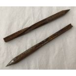 2 x WWI Rolls Royce aerial fletchette darts.