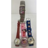4 vintage children's wristwatches.