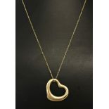 18ct yellow gold Tiffany necklace.