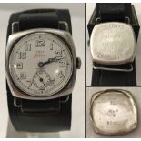 Early 20th century silver cased Wilsdorf & Davis (Pre Rolex) gents Military watch.