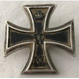 An Imperial German WWI pattern Iron Cross 1st class badge with screw back.