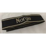 German Waffen SS "Norge" cuff title.