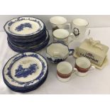 A collection of Royal Doulton Norfolk pattern ceramics together with commemorative ware.