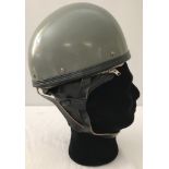 A vintage style motorcycle helmet .