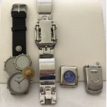 4 metal cased watches to include 2 with straps.