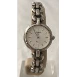A ladies 925 silver wristwatch by Pulsar. V810-X019.